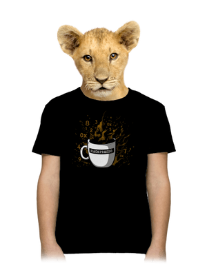 Hackpresso  gyerek póló Black