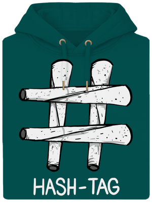 Hash tag unisex prémium pulóver Emerald Green