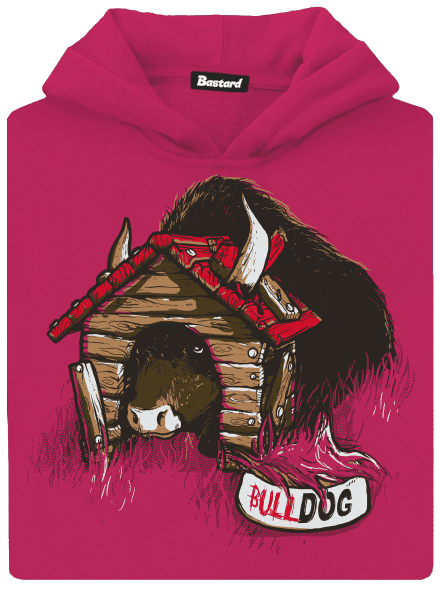 Bulldog gyerek kenguruzsebes pulóver Hot Pink