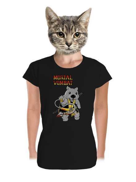 Mortal Vombat prémium női póló Black