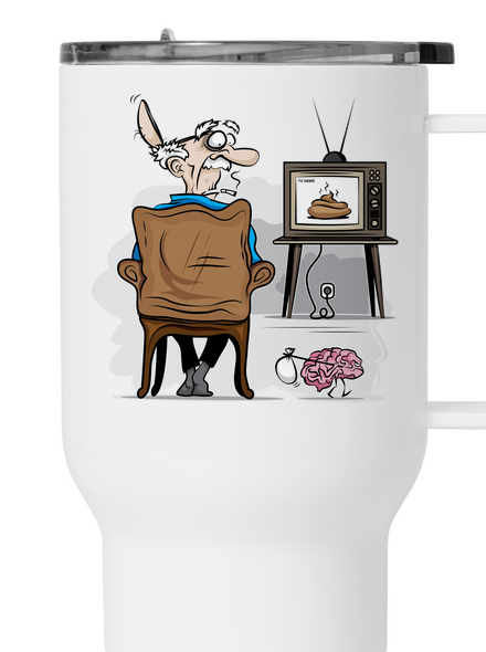 TV News termosz bögre White