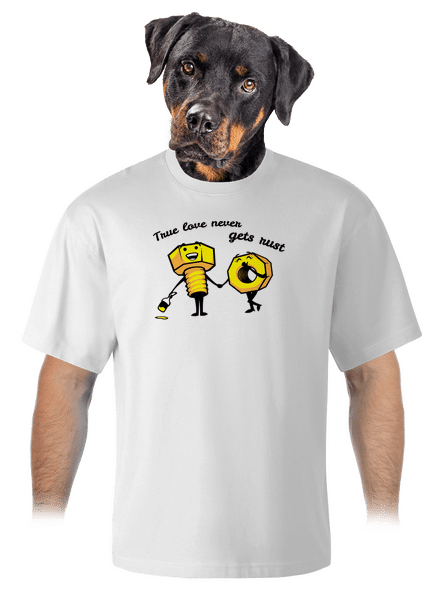 True love unisex túlméretezett póló White