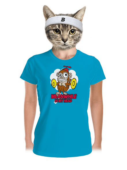 Monkey in my head női sportpóló Blue Atol