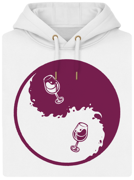Yin Yang bor unisex prémium pulóver Snowwhite