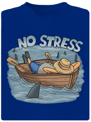 No stress férfi sportpóló Royal Blue Mal