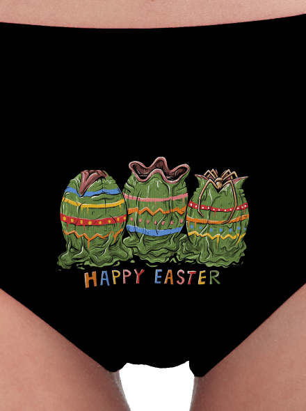 Happy easter női bugyik Black