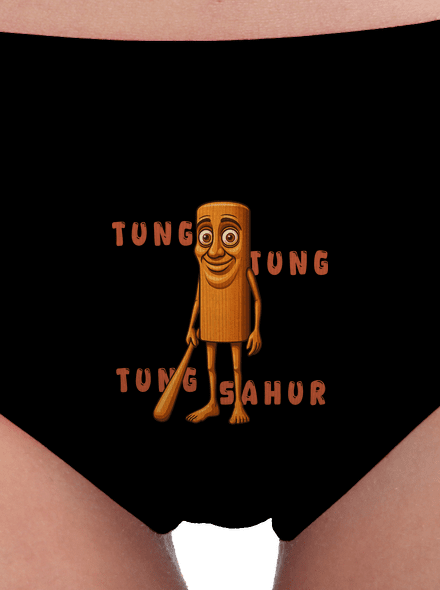 Tung Tung Tung Sahur – Italian Brainrot női bugyik Black