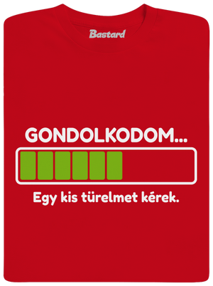 Gondolkodom férfi póló Red