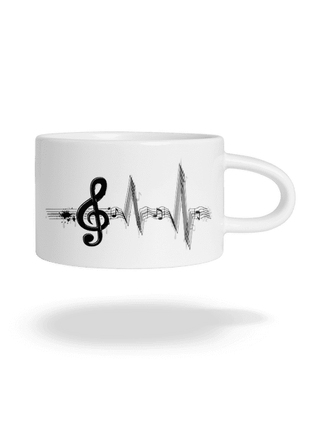 A zene az életem macaron bögre White