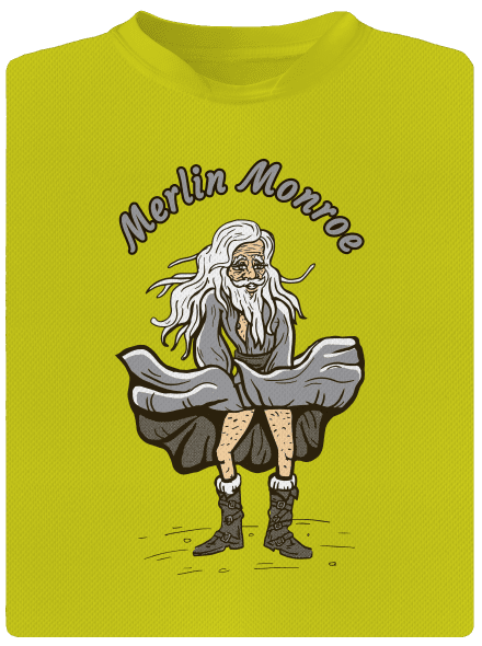 Merlin Monroe	 gyerek sport póló Neon Yellow