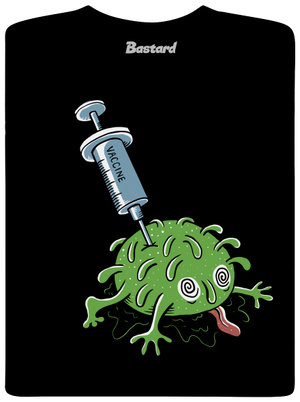 Elakadt covid férfi hosszú ujjú póló Black