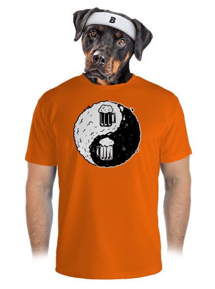 Jin Jang sör férfi sportpóló Neon Orange