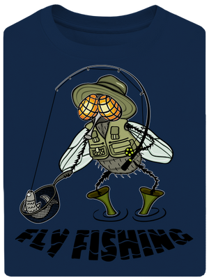 Fly fishing unisex túlméretezett póló Midnight Blue