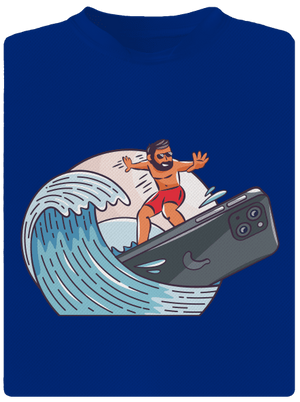 Szörfös vagyok férfi sportpóló Royal Blue Mal