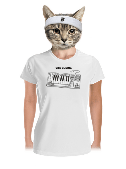 Vibe coding női sportpóló White