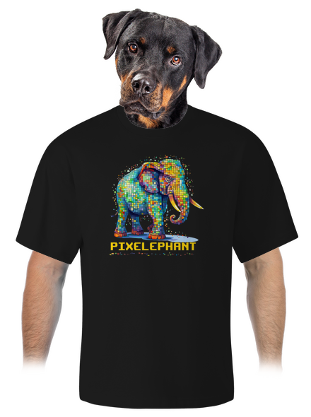 Pixelephant unisex túlméretezett póló Black