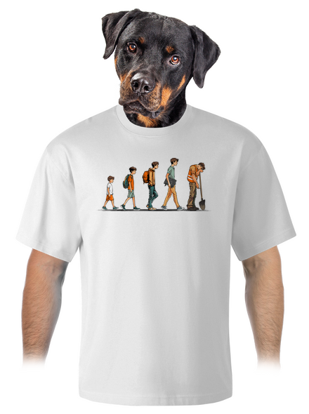 A tanuló evolúciója unisex túlméretezett póló White