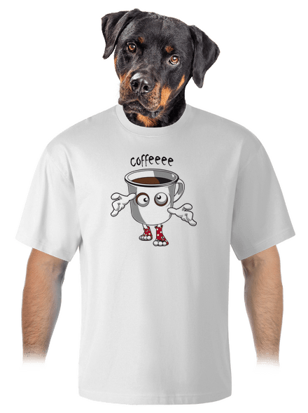 Zombie coffee unisex túlméretezett póló White