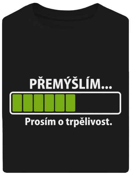 Gondolkodom unisex túlméretezett póló Black