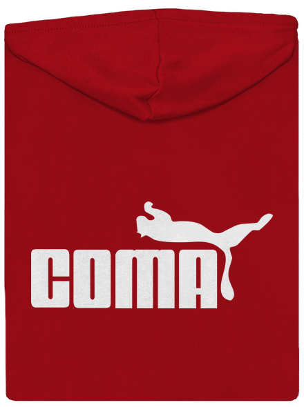 Coma cipzáras férfi pulóver Red