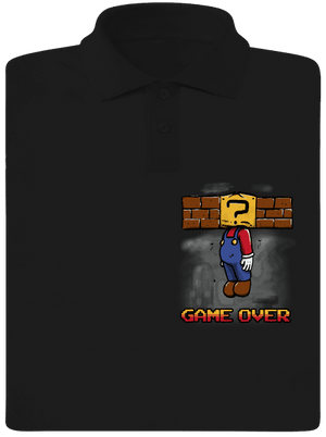Game over férfi pólóingek Black