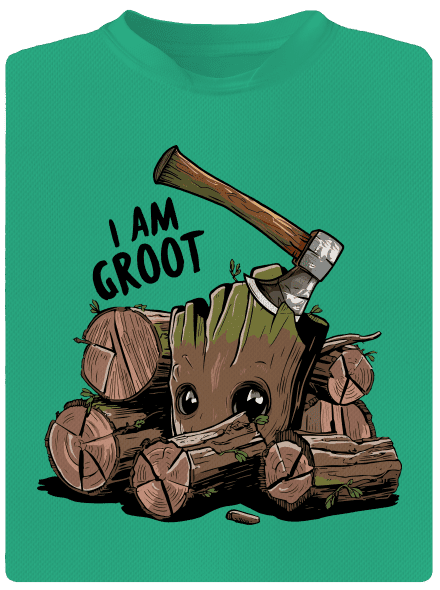 I Am Groot férfi sportpóló Mint Mal