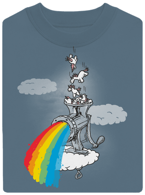 Hogyan készül a szivárvány unisex crewneck Nordic Blue