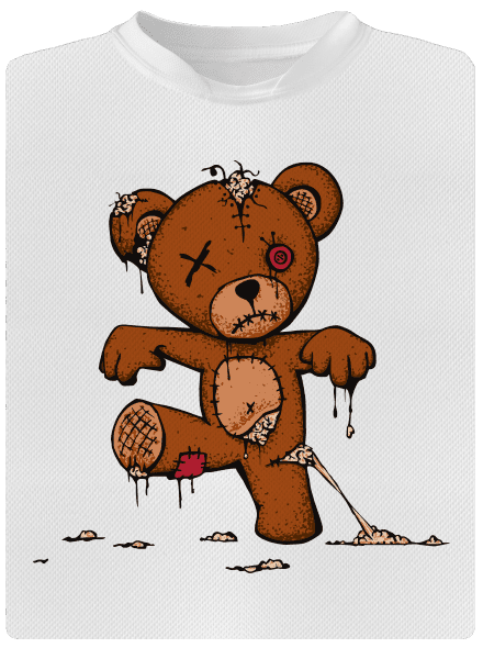 Zombie Teddy gyerek sport póló White