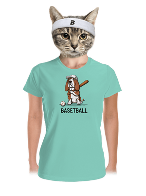 Basetball női sportpóló Mint Mal