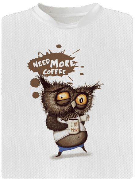 I need more coffee férfi sportpóló White