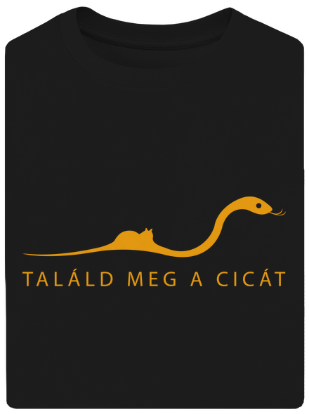 Találd meg a cicát unisex túlméretezett póló Black