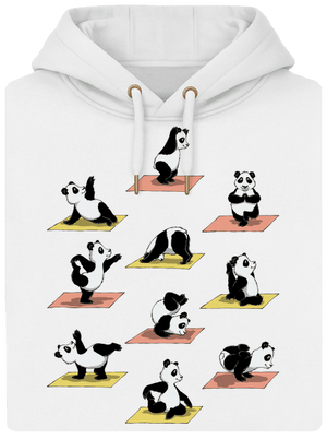 Panda jóga unisex prémium pulóver Snowwhite