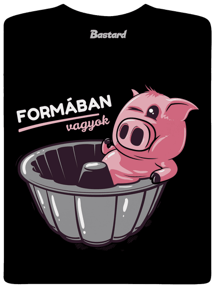 Formában férfi hosszú ujjú póló Black