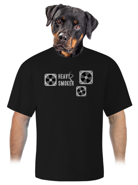 Heavy smoker unisex túlméretezett póló Black
