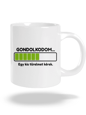 Gondolkodom nagy bögre White