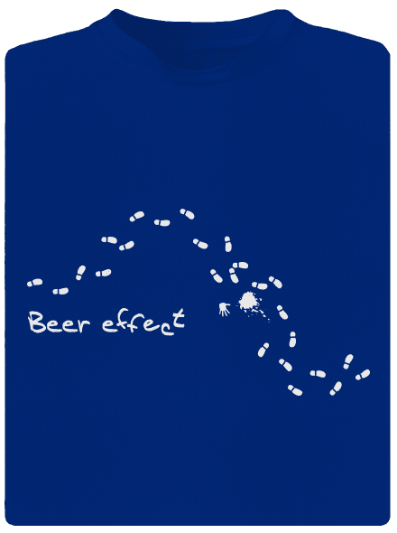 Beer effect férfi sportpóló Royal Blue Mal