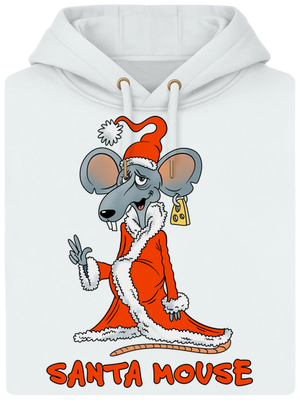 Santa mouse unisex prémium pulóver Snowwhite