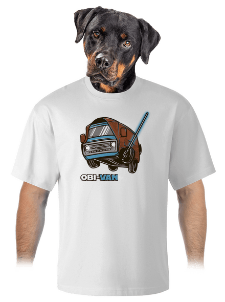 Obi Van unisex túlméretezett póló White