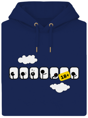 Repülőgép unisex prémium pulóver Navy