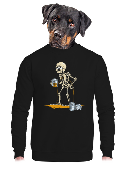 Csontváz és sör unisex crewneck Black