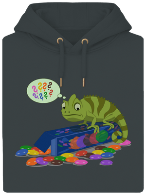 Zavart kaméleon unisex prémium pulóver Charcoal