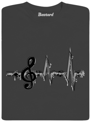 A zene az életem férfi hosszú ujjú póló Dark Grey