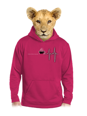 Coffee help gyerek kenguruzsebes pulóver Hot Pink