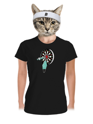 Közbelépés női sportpóló Black