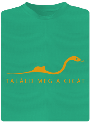 Találd meg a cicát férfi sportpóló Mint Mal