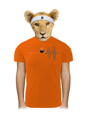 Coffee help gyerek sport póló Neon Orange