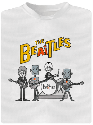 AI Beatles gyerek sport póló White