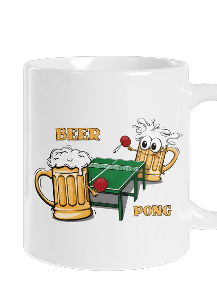 Beer pong hagyományos bögre White