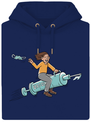 Mentesség unisex prémium pulóver Navy