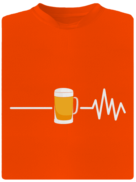 Beer help férfi sportpóló Neon Orange